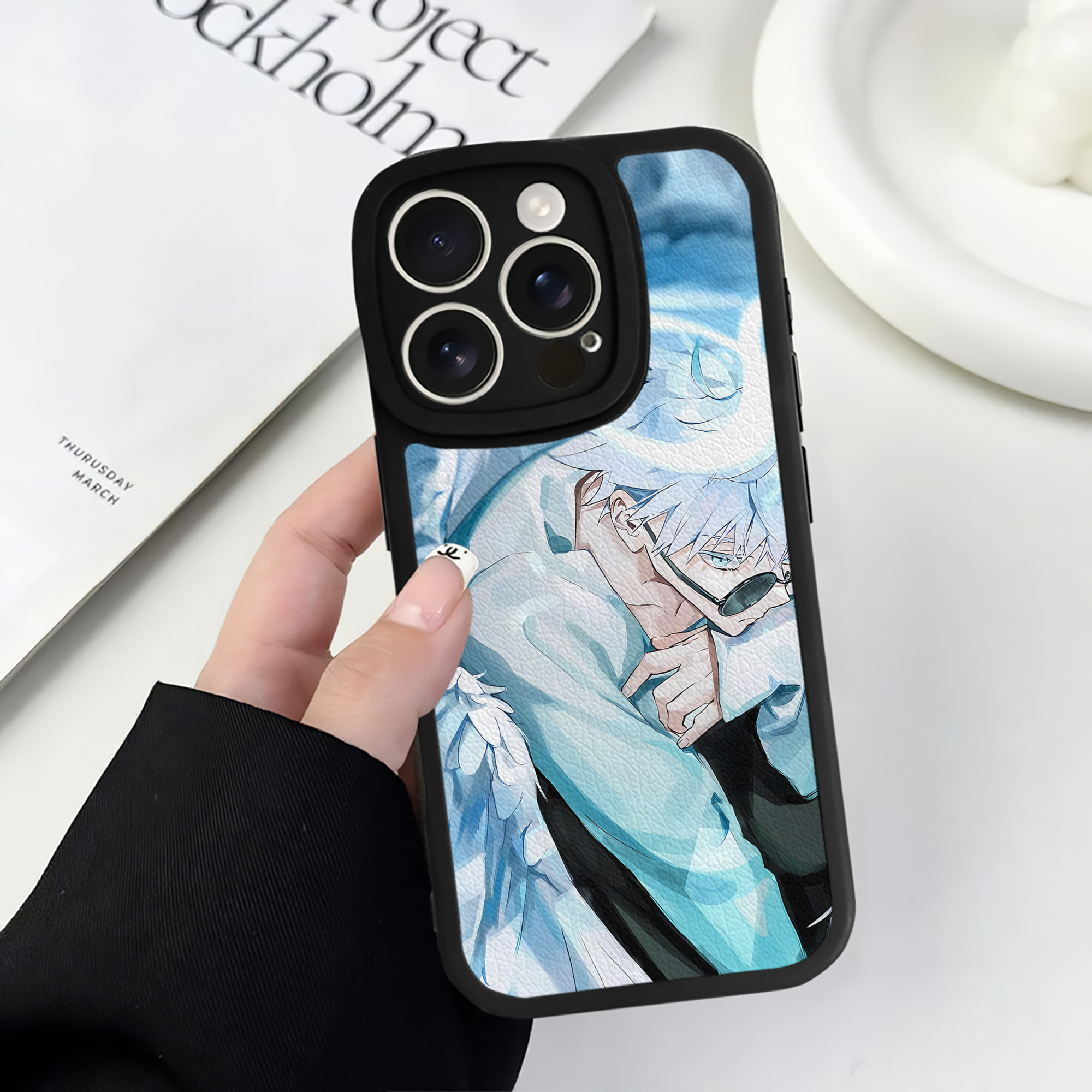 （画像用） 呪術廻戦 Jujutsu Kaisen 【iPhone 16シリーズ対応】シリコンスマホケース（レザー調） 材質：シリコン